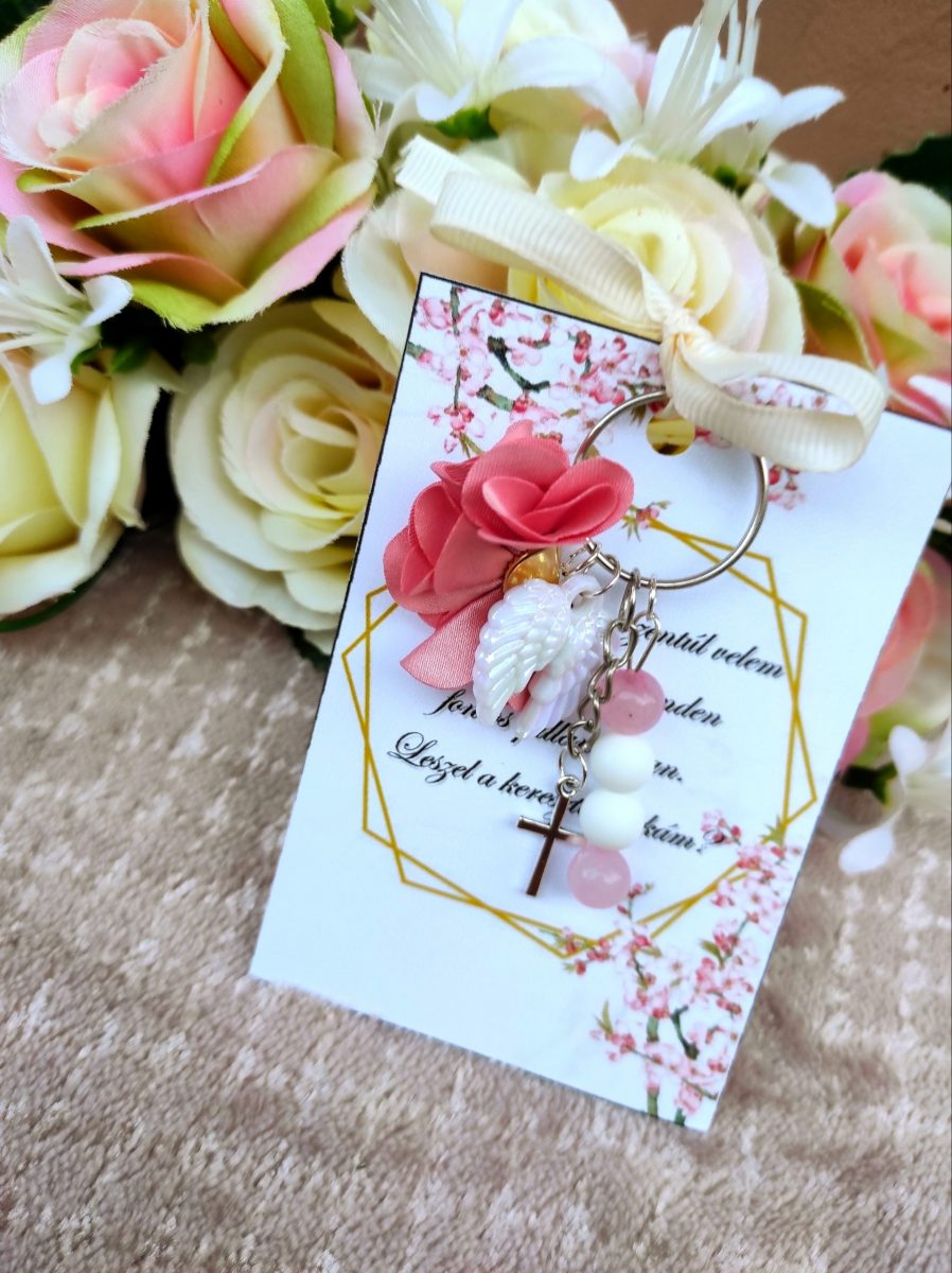 Keresztszülő felkérő szeretet kulcstartó